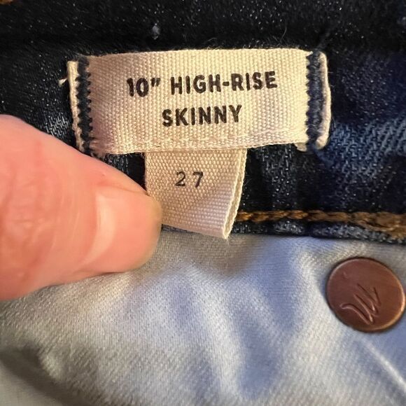 NWOT Women's Madewell 10" High Rise Skinny Jeans with Drop‎ Hem Size 27 - Picture 7 of 7
